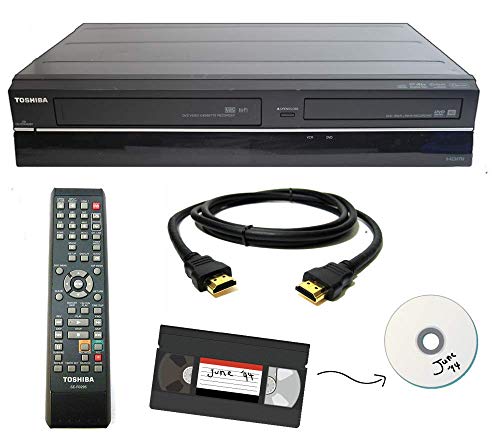 Toshiba VHS to DVD Recorder VCR Combo w/ Remote, HDMI (Renewed)