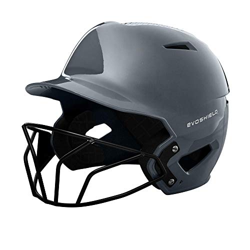 EvoShield XVT Luxe Batting Helmet with Mask- Charcoal 2X