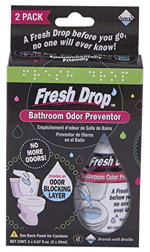 Fresh Drop Bathroom Odor Preventor, Toilet Smell Eliminator, Before-You-Go Bathroom Essential, Traps Strong Odors, 6 Count Value Pack
