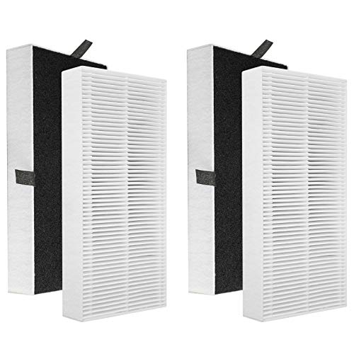 Gazeer 4 Pack True HEPA Filter Replacement for Honeywell U Filter (HRF201B) fit Honeywell HHT270W, HHT290 Series,and Compatible with Febreze FRF102B Filters
