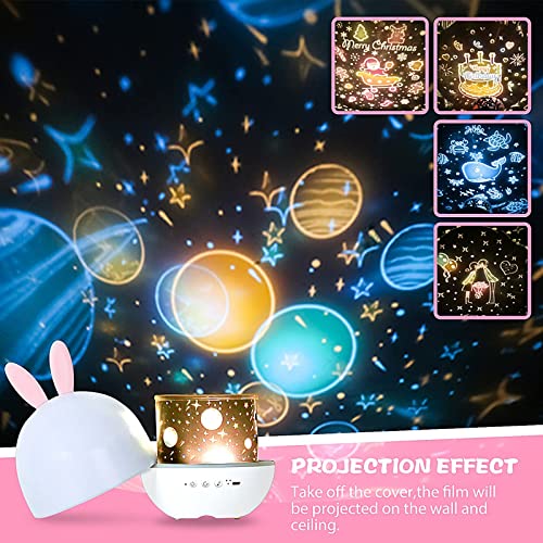 Night Light for Kids,Rotating Starry Night Light Projector with Remote Control,6 Films,USB Rechargeable,Soothe Musics,Bedside Lamp Nursery Light for Baby,Boys,Girls Birthday,Christmas Gift (White) | The Storepaperoomates Retail Market - Fast Affordable Shopping