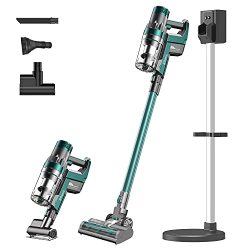 Ultenic U11 Cordless Vacuum Cleaner, 4 in 1 Stick Vacuum with Self-Stand Station – 260W 25Kpa Strong Suction, up to 55Mins Runtime, LED Touch Screen, Fast Charge for Pet Hair, Carpet, Car, Hard Floor
