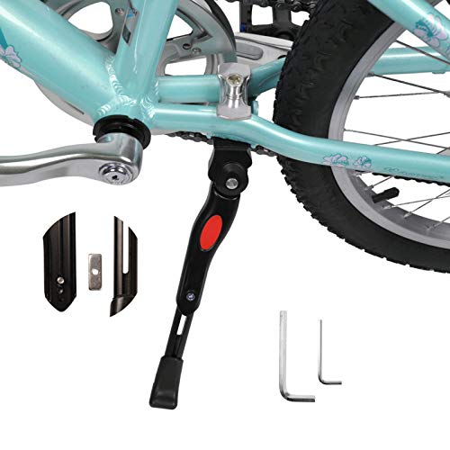 SEISSO Bike Kickstands Center Mount for 16 18 20 Inch Bicycles Adjustable Aluminum Alloy for Kids Adult Mountain Bike Road Bike