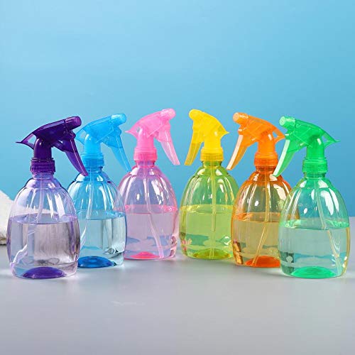 E-accexpert 6 Pcs Spray Bottles 17 oz / 500ml Empty Colorful Adjustable Nozzle Plant Mister Spray Bottles Essential Oils Travel for Cleaning Solutions Planting Aromatherapy Makeup Hairdressing Garden Plant