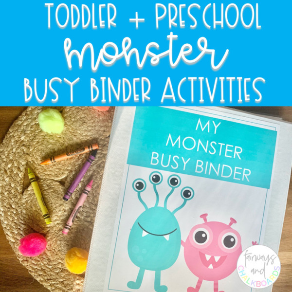 Monster Busy Binder | Toddler + Preschool Learning Activities