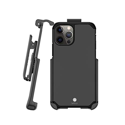 BELTRON Case with Belt Clip for iPhone 12, iPhone 12 Pro, Slim Full Protection Heavy Duty Hybrid Case & Rotating Belt Clip Holster w/Built in Kickstand for iPhone 12, iPhone 12 Pro 6.1 (Gunmetal Grey)