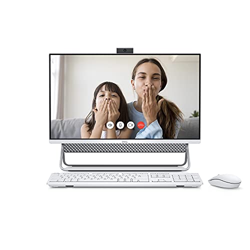 Dell Inspiron 5400 24-inch All in One Desktop – FHD (1920 x 1080) Display, Pop-Up Webcam, Intel Core i3-1115G4, 8GB DDR4 RAM, 256GB SSD, Intel UHD Graphics, USB-C, Bluetooth, Windows 11 Home – Silver