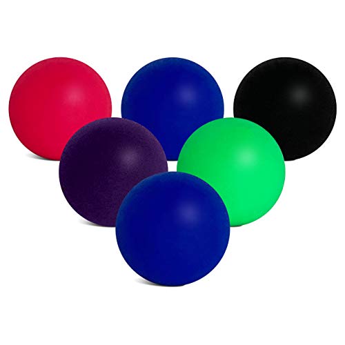 Beach Paddle Ball Replacement Beach Balls for use with Beachball®, Smashball®, Kadima®, Watercolors® and Other Beach Paddle Ball and Beach Tennis Games | 6 Paddle Balls in High Visibility Colors