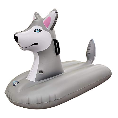 Jet Creations Animal Design Inflatable Snow Sled (Husky)