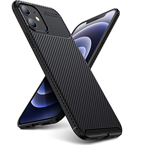 ORIbox for iPhone 12 & iPhone 12 Pro Case Black, Durable Lightweight Shockproof Cover,New Designed Slim Phone Case for iPhone 12 & iPhone 12 Pro 6.1″ Case for Women Men Girls Boys