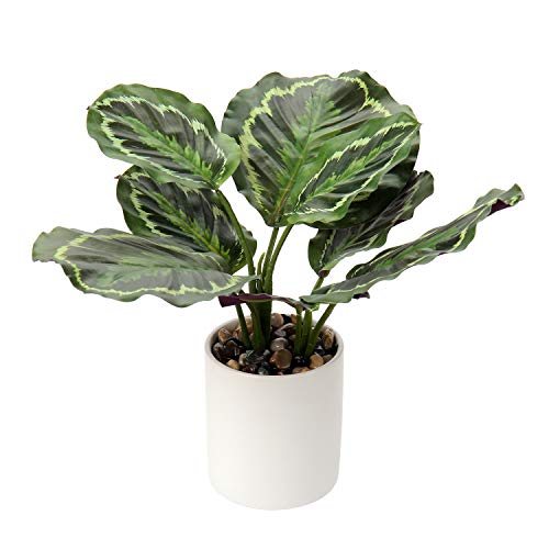 Briful Artificial Potted Plants 13″ Green Faux Plants Indoor Small Fake Plant Decor for Home Table Office House Bathroom Shelf Living Room Desk Decoration