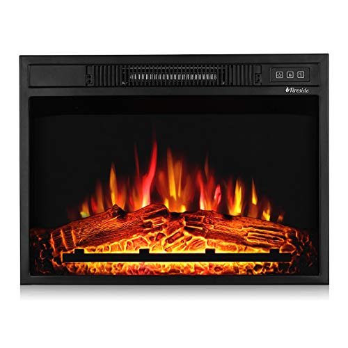 TURBRO Fireside FS23 Realistic Flames Electric Fireplace, Remote Control, 3 Adjustable Brightness Flames