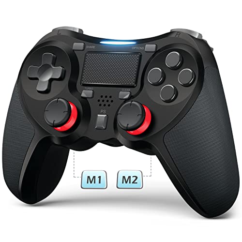 TERIOS Wireless Controller Compatible with PS4/PS4 Pro/PS4 Slim, Pro Controller with Built-in Speaker, Advanced Buttons Programming, Enhanced Dual Vibration/Turbo Auto Fire (Black)