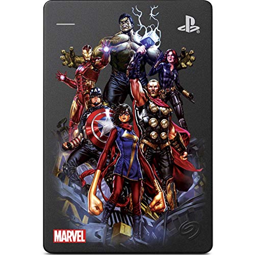 Seagate Game Drive for PS4 Marvel’s Avengers LE – Avengers Assemble 2TB External Hard Drive – USB 3.0, Metallic Gray, Officially Licensed Compatibility with PS4 (STGD2000104)