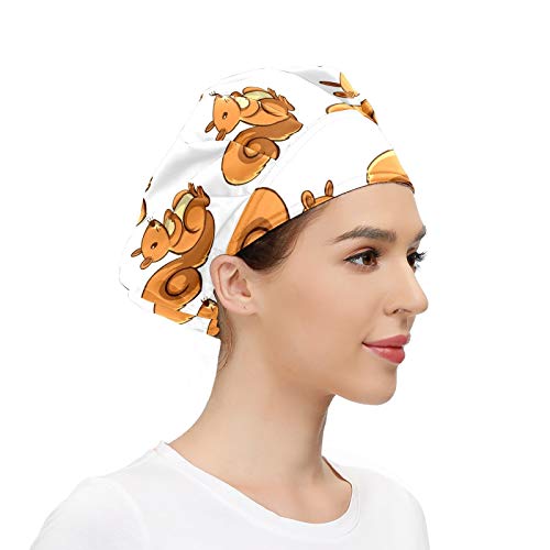 Adjustable Working Cap with Elastic Working Hats with Print Chestnut Animal Squirrel for Women Men, One Size | The Storepaperoomates Retail Market - Fast Affordable Shopping