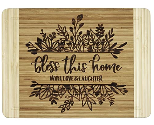 Engraved Cutting Board,New Home Owner Gifts, Housewarming Gifts – Bless This Home, With Love & Laughter