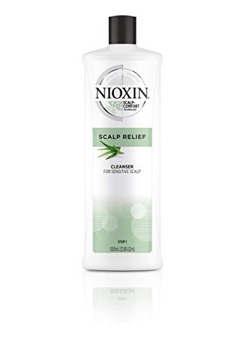 Nioxin Scalp Relief Cleanser Shampoo for Sensitive, Dry & Itchy Scalp, Paraben & Sulfate-Free, 33.8 oz