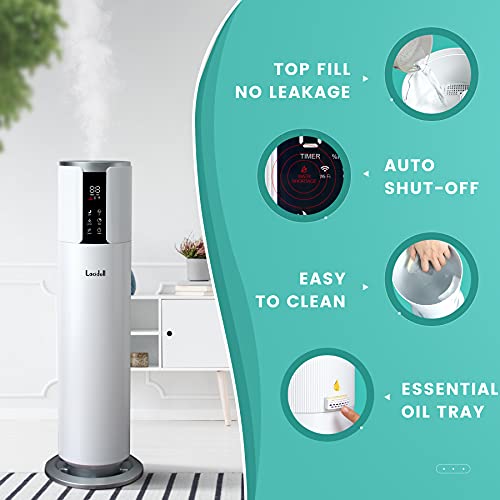 Humidifiers for Large Room 2.1Gal/8L LACIDOLL Ultrasonic Cool Mist Top Fill Humidifier for Bedroom Easy Clean With 3 Speed for Baby Kids Adults at Home | The Storepaperoomates Retail Market - Fast Affordable Shopping