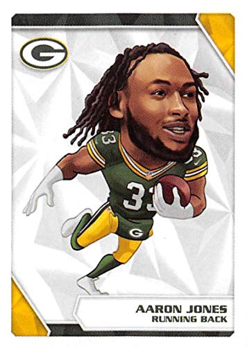 2020 Panini NFL Stickers Football #391 Aaron Jones Green Bay Packers Fathead Official Football Sticker Collection (Paper thin approx 1.5 x 2 inches)