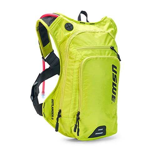 USWE Outlander Hydration Pack, Hydration Backpack with Water Bladder Included – Backpack for Cycling, MTB, Trail Running & More (9L, Yellow)