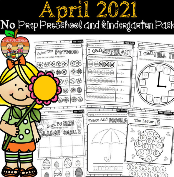 April 2021 : No prep Math and Literacy for Pre-k and Kindergarten