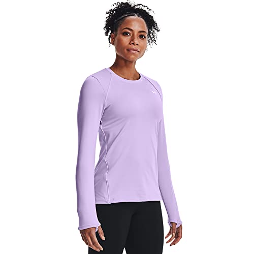 Under Armour Women’s Cozy Crew Long Sleeve Crew Neck T-Shirt , Purple Tint (532)/White , X-Large