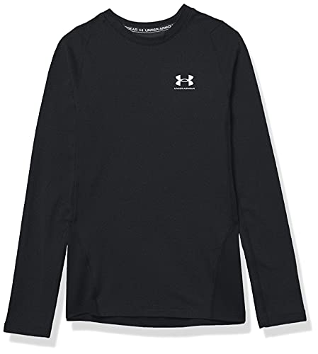 Under Armour Boys’ ColdGear Armour Long Sleeve T-Shirt , Black (001)/White , Youth Medium | The Storepaperoomates Retail Market - Fast Affordable Shopping