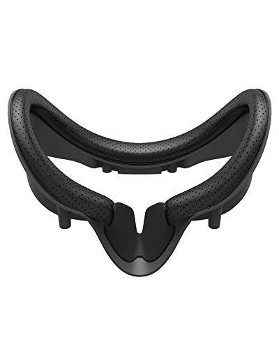 KIWI design VR Facial Interface Bracket with Anti-Leakage Nose Pad, 2 pcs PU Leather Anti-Dirt Sweat-Proof Foam Face Cover Pad with Lens Cover for Valve Index Accessories