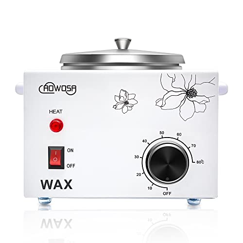 Single Wax Warmer Professional Electric Wax Heater Machine for Hair Removal, Large Wax Pot Paraffin Facial Skin Body SPA Salon Equipment with Adjustable Temperature Set