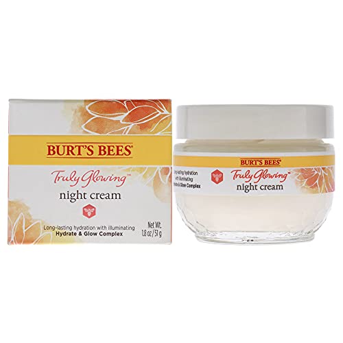 Burts Bees Truly Glowing Night Cream Unisex 1.8 oz, White (I0115908)