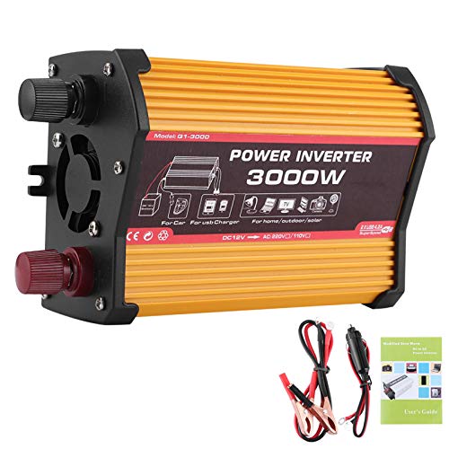 10Pcs 3000W Power Inverter Auto AC Converter Modified Sine Wave Car Adapter Dual USB (12V to 110V)