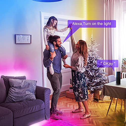 phopollo 65.6 ft WiFi LED Strip Light, Smart LED Strip Light Compatible with Alexa and Google Home, app & Remote Control & Voice Control Music Synchronized Color Change, for Bedroom Party, Kitchen | The Storepaperoomates Retail Market - Fast Affordable Shopping
