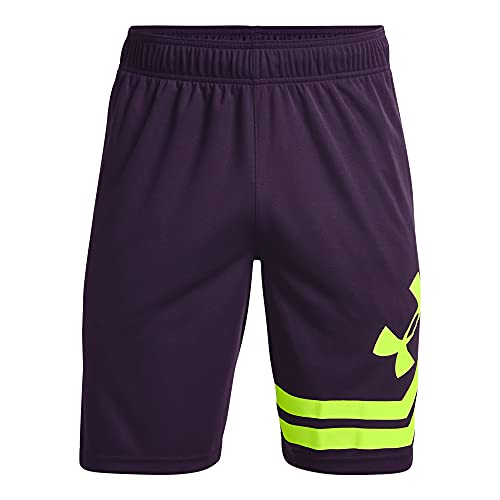 Under Armour Men’s Baseline 10-inch Court Shorts , Cyclone (503)/High-Vis Yellow , Large