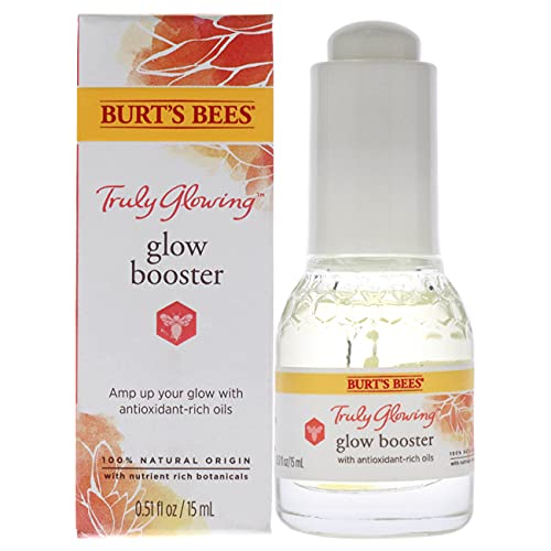 Burt’s Bees Glow Booster Face Serum with Antioxidant-Rich Oils for Normal and Combination Skin, 0.51 Fluid Ounces