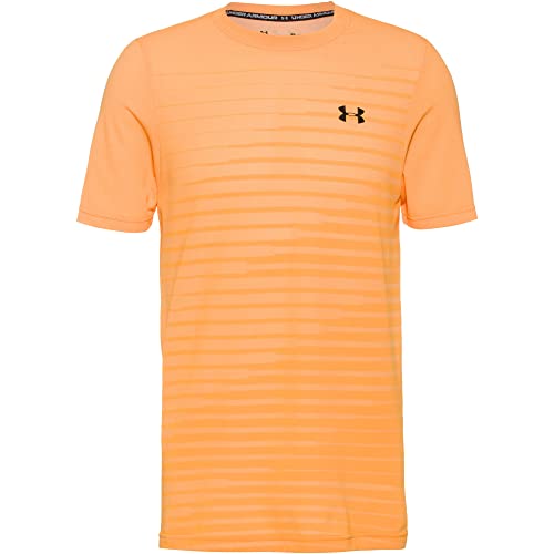 Under Armour Men’s Seamless Fade Short Sleeve T-Shirt , Omega Orange (857)/Black , Large