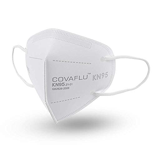 Covaflu KN95 Face Mask Pack of 5 Fold Flat Masks Comfortable Fit