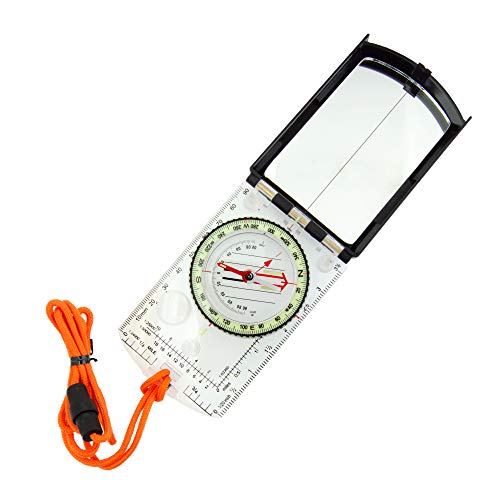 Sun Company ProSight Sighting Map Compass with Adjustable Declination – Lightweight Orienteering Baseplate Compass for Hiking, Backpacking, and Survival Navigation | Professional Grade Compass