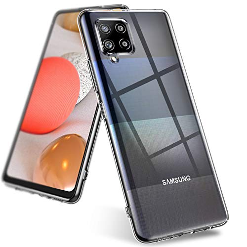 Qiittaayo Crystal Clear Designed for Galaxy A42 5G Case Cover, 1.2 mm Thick Back Case, Flexible Silicone Cover, Thin Slim Soft TPU Silicone Shockproof Cover Case for Samsung Galaxy A42 5G
