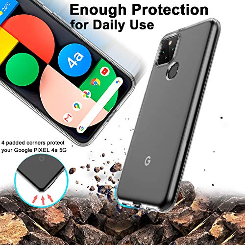 E’QITAYO Crystal Clear Designed for Google Pixel 4a 5G Case Cover, 1.2 mm Thick Back Case, Flexible Silicone Cover, Thin Slim Soft TPU Silicone Shockproof Cover Case for Pixel 4a 5G | The Storepaperoomates Retail Market - Fast Affordable Shopping