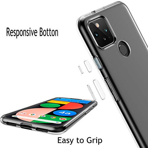E’QITAYO Crystal Clear Designed for Google Pixel 4a 5G Case Cover, 1.2 mm Thick Back Case, Flexible Silicone Cover, Thin Slim Soft TPU Silicone Shockproof Cover Case for Pixel 4a 5G | The Storepaperoomates Retail Market - Fast Affordable Shopping
