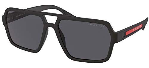 Sunglasses Prada Linea Rossa PS 1 XS DG002G Black Rubber, Men