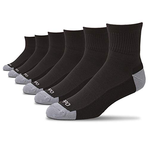 Performance Training Short-Crew Socks XXL (Men’s size 15-18) (3-Pack) (Black)