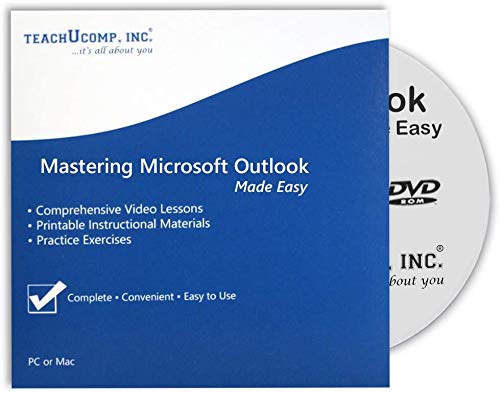 TEACHUCOMP Video Training Tutorial for Microsoft Outlook for Lawyers / Attorneys v. 2019 and 365 DVD-ROM Course and PDF Manual