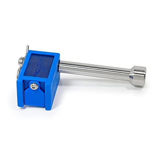 PACLOCK’s UCS-80A-250 Trailer Hitch Lock, Buy American Act Compliant, Blue Anod. Alum, High Security 6-Pin Cylinder, 1 Lock Keyed to a Number U-Pick! w/ 2 Keys, Hidden Shackle