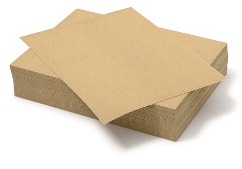 Chipboard Sheets 8.5″ x 11″ – 100 Sheets of 22 Point Chip Board for Crafts – This Kraft Board is a Great Alternative to MDF Board and Cardboard Sheets