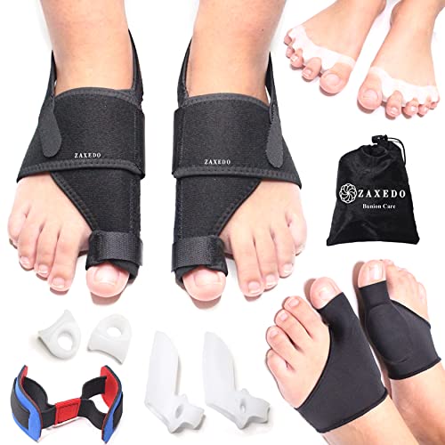 Bunion Corrector Bundle for Women & Men – Effective & Comfortable Bunion Toe Separators for Anytime & Anywhere Relief – Bunion Splints & Sleeves to Correct Bunions & Relieve Pain – Toe Straightener Spacers to Restore Natural Shape of Toes