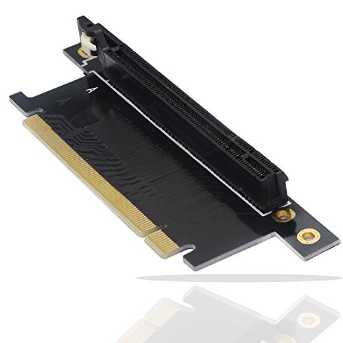 Pci-E 16x Riser Card,PCI Express 3.0 16X Extension Cable 90 Degree High Speed Riser Card