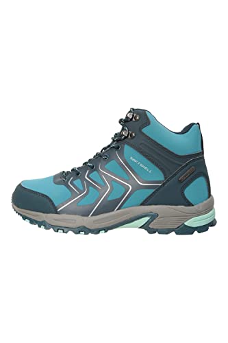 Mountain Warehouse Womens Softshell Boots – Mesh Lined Ladies Shoes Teal Womens Shoe Size 9 US