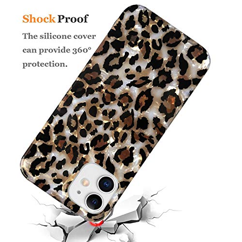 J.west Case Compatible with iPhone 12 Mini 5.4-inch, Luxury Glitter Sparkly Leopard Cheetah Print Design Translucent Clear Durable Soft Silicone Protective Phone Case Cover for Girls Womens (Bling) | The Storepaperoomates Retail Market - Fast Affordable Shopping