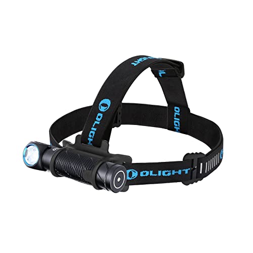 OLIGHT Perun 2 2500 Lumens Rechargeable Headlamp, Multi-Functional Right Angle MCC Waterproof Flashlight with Headband, Perfect for Night Camping, Hiking, Hunting(Black)